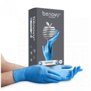 Перчатки нитриловые Benovy / M голубые