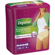 Kimberly-Clark Депенд белье впитывающее жен. L/XL 9 шт.
