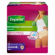 Kimberly-Clark Депенд белье впитывающее жен. M/L10 шт.